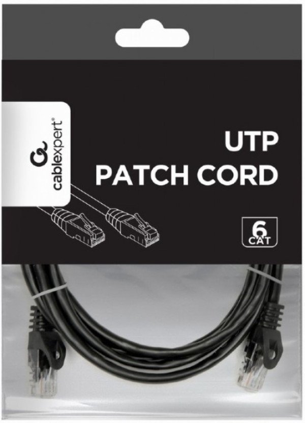PP6U-3M/BK Gembird Mrezni kabl, CAT6 UTP Patch cord 3m black - Slika 2