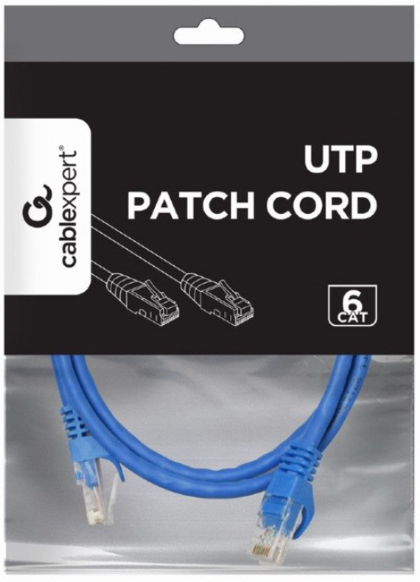 PP6U-1M/B Gembird Mrezni kabl, CAT6 UTP Patch cord 1m blue - Slika 2
