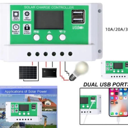 SOL-CONTROL30AG GMB PV solarni regulator punjenja 30A/20A/10A 12V/24V automatski podesivi PWM LCD