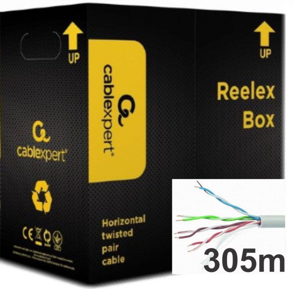 UPC-5004E-SOL * Gembird, UTP cat.5E Indoor solid PREMIUM CCA kotur pun presek, 305m (2899) - Slika 3