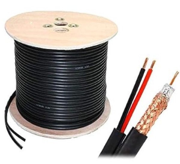 KABL-COAX-RG59+2X0.75 CCA/PVC/300M Koaksialni kabl sa napojnim kablom 2x0,75mm black 300m - Slika 3