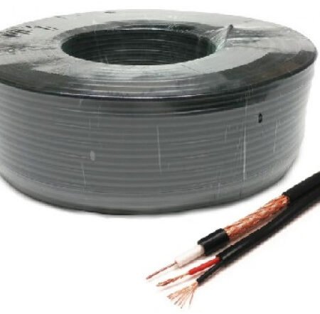 KABL-COAX-RG59+2X0.75 CCA/PE/100M Outdoor Koaksialni kabl sa napojnim kablom 2x0,75mm black 100m