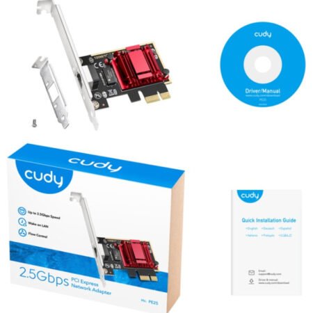 Cudy PE25 RJ45 2.5Gbps PCI Express Network Adapter, RTL8125