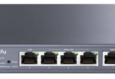 Cudy R700 Gigabit Multi-WAN VPN Router, 1Gbit WAN, 3Gibt LAN/WAN, 1Gbit LAN, 128MB DDR, 16MB NOR Fl