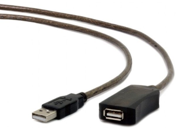 UAE-01-10M Gembird USB 2.0 active extension cable, black color, bulk package, 10m - Slika 4