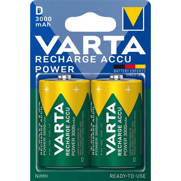 VARTA-56720B Tip D HR20 1,2V 3000mAh, Punjiva NiMH baterija PAK2 - Slika 2