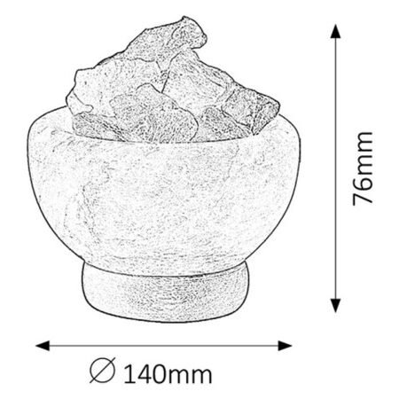 Fuji salt lamp E14 15W ~2,6 kg (4097)