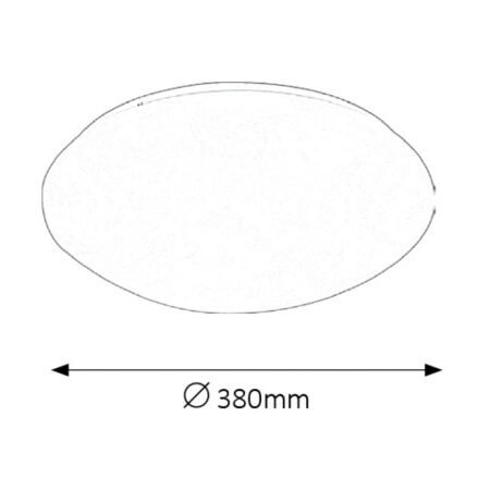Lucas plafonjera LED 24W, 4000K, 38cm bela IP20 (3436)