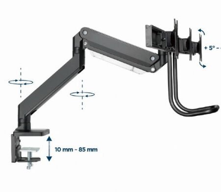 MA-DA3-03 Gembird Podesivi stoni drzac za tri monitora, tilt, 17-27 max.3x6kg