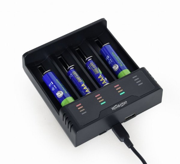 BC-USB-02 Gembird brzi punjac Ni-MH + Li-ion baterija AAA / R03, AA / R6, 10440, 14500,14650,16340.. - Slika 3