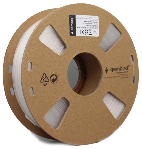 3DP-PETG1.75-01-NAT PETG Filament za 3D stampac 1.75mm, kotur 1KG Natural - Slika 3
