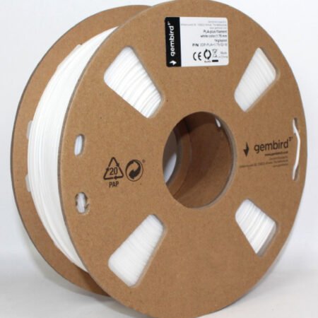3DP-PLA+1.75-02-W PLA-PLUS Filament za 3D stampac 1,75mm kotur 1KG White (jaci od standardnog PLA)
