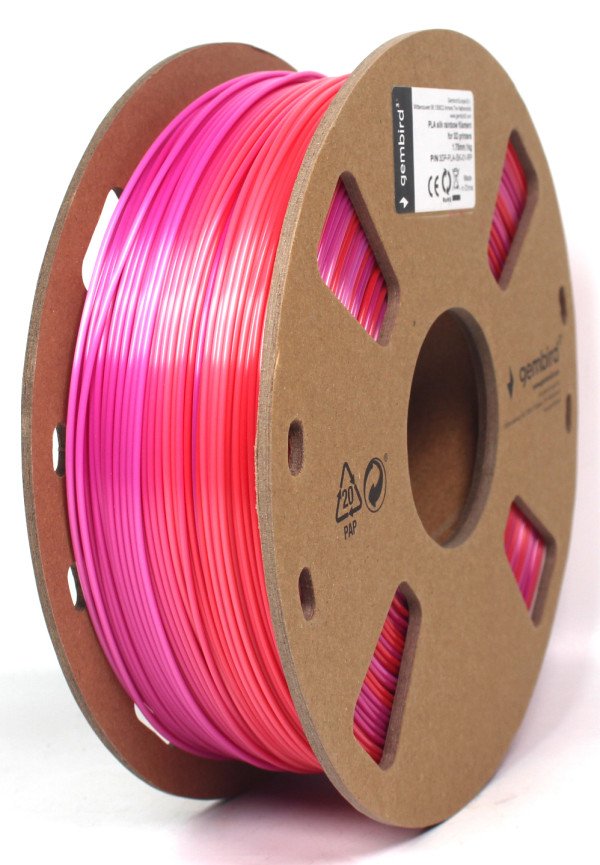 3DP-PLA-SK-01-RP PLA Svilenkasti duga Filament za 3D stampac 1.75mm, kotur 1KG red/purple - Slika 4