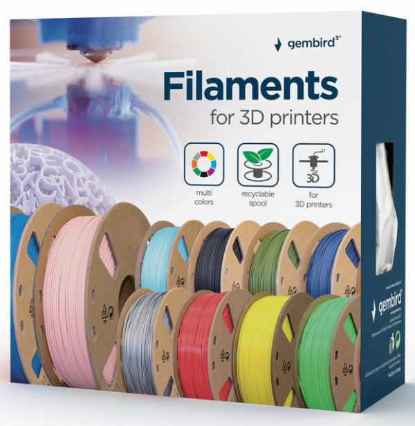 3DP-PLA-SK-01-RP PLA Svilenkasti duga Filament za 3D stampac 1.75mm, kotur 1KG red/purple - Slika 3