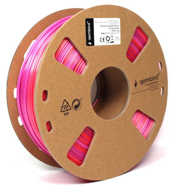 3DP-PLA-SK-01-RP PLA Svilenkasti duga Filament za 3D stampac 1.75mm, kotur 1KG red/purple
