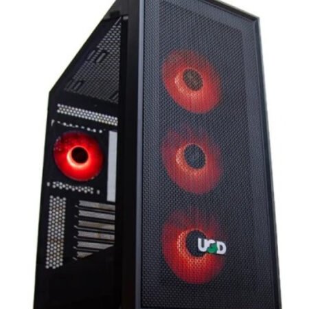 Kuciste Elite 3718 Midi Tower, ATX, ugradjena 4 RGB kulera, Crno