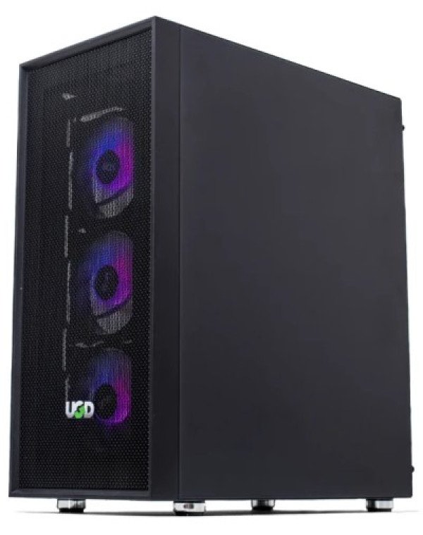 Kuciste Elite 3718 Midi Tower, ATX, ugradjena 4 RGB kulera, Crno - Slika 4