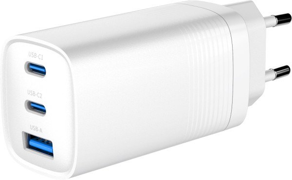 TA-UC-PDQC65-01-W Gembird 3-port 65W GaN USB PowerDelivery fast charger, white - Slika 4