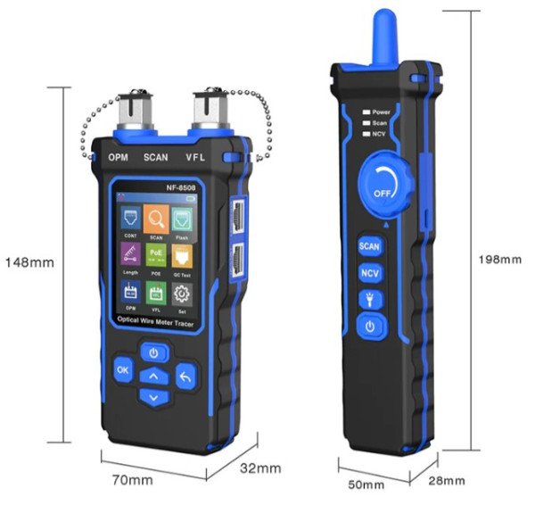 Tester Kablovski LAN Noyafa POE NF-8508 TESTEROPTIKE I LAN CAT5/CAT6 - Slika 4