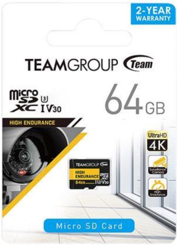 TeamGroup MICRO SDXC 64GB High Endurance UHS-I U3 V30, 100/50MB/s, THUSDX64GIV3002 ZA VIDEO NADZOR! - Slika 3
