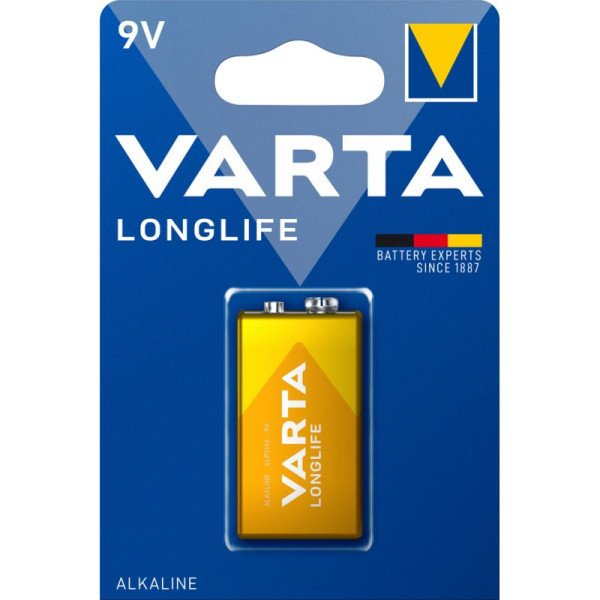 VARTA LONGLIFE 9V 6LR61 MN1604, ALKALNE baterije, Pakovanje 1kom - Slika 2