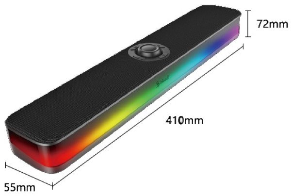 A4-S10 A4Tech Bloody RGB Bluetooth v5.3 speaker soundbar 2x5W, USB, black - Slika 4