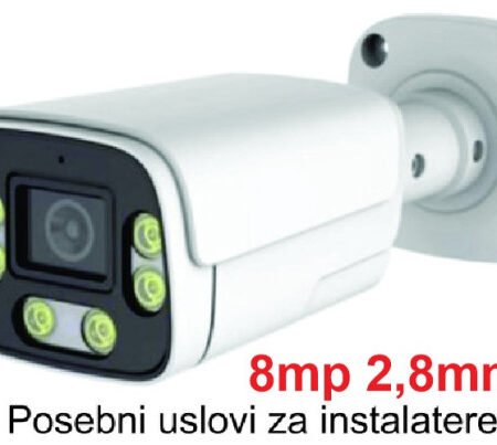 CAM-IP8MP-HAQ60D GMB kamera 8mp P6SLite 2.8mm-F1.6 Starlight POE IP66 Dual LED 6xIR+6xFull Color MIC