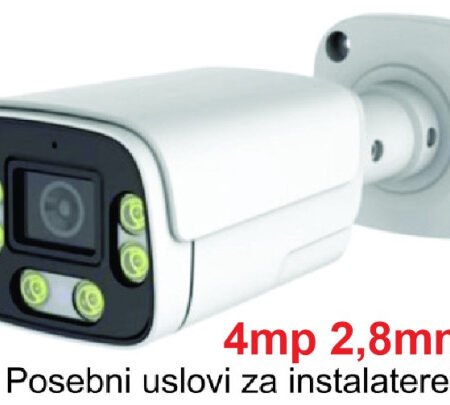 CAM-IP4MP-HAQ60D GMB kamera 4MP APP P6SLite 2.8mm-F1.6 POE, IP66 DuaL LED 6xIR+6xFull Color, MIC,25m