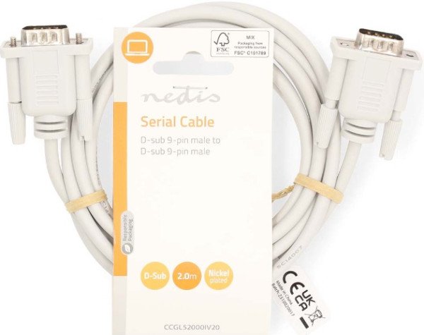 CCGL52000IV20 D-SUB 9-Pin Male Serijski kabl za povezivanje starih štampaèa, skenera 2m - Slika 3