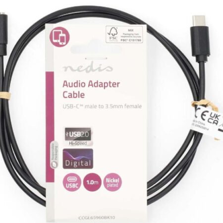 CCGL65960BK10 Adapterski kabl sa USB-C  muski na 3,5mm zenskii sa 4-pina, 1m
