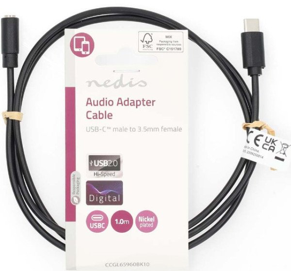 CCGL65960BK10 Adapterski kabl sa USB-C muski na 3,5mm zenskii sa 4-pina, 1m - Slika 2