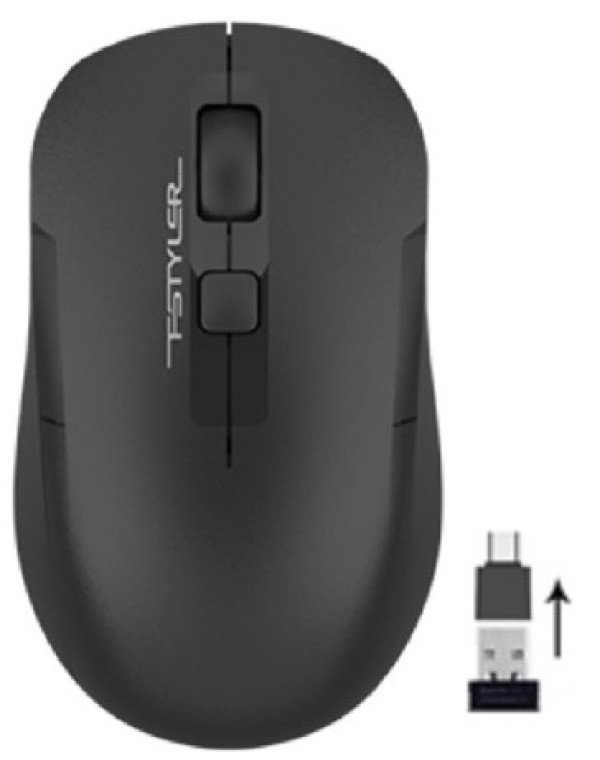 A4-FG16C Air BLACK A4Tech Fstyler DESK+AIR bezicni opticki mis 2.4Ghz,1000-2000Dpi,rechargeable 109m - Slika 4