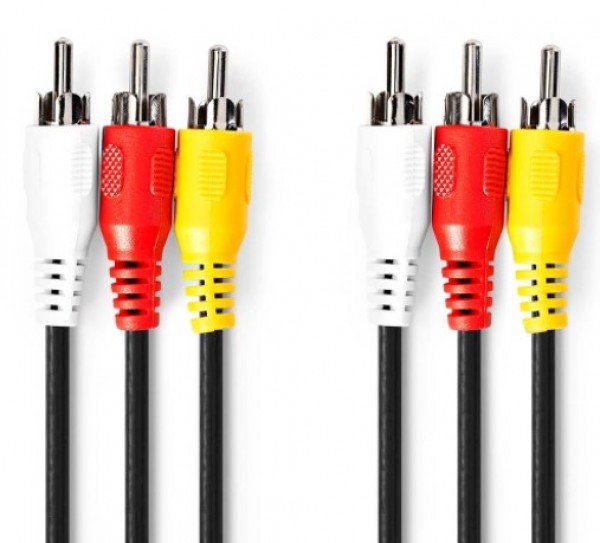 CVGP24300BK50 Kabl 3xRCA muski - 3xRCA muski 5m - Slika 3