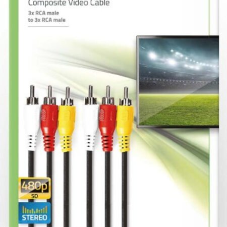 CVGP24300BK50 Kabl 3xRCA muski - 3xRCA muski 5m