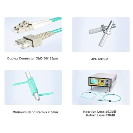 FO LC/UPC - SC/UPC MM 5M OM3 DX LSZH Aqua 2.0mm