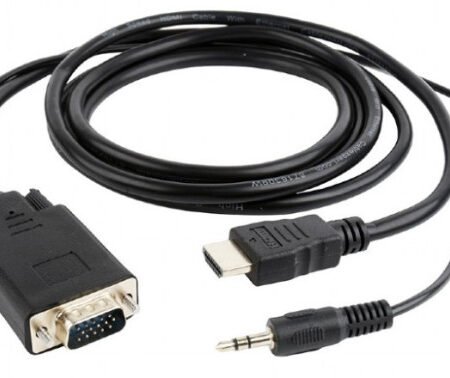 A-HDMI-VGA-03-6 Gembird HDMI to VGA and audio adapter cable, single port, 1,8m, black