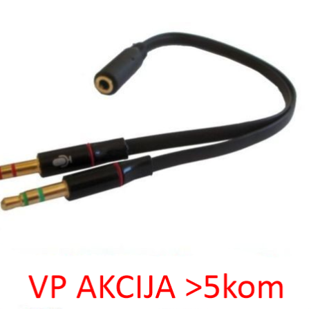 CCA-418A ** Gembird 3.5mm Headphone Mic Audio Y Splitter Cable Female to 2x3.5mm Male adapter (87)