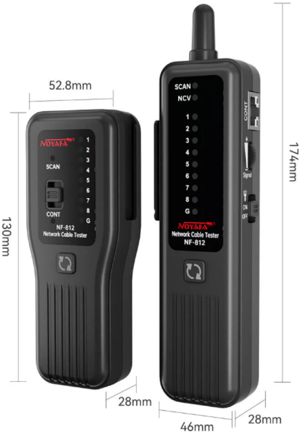 NOYAFA NF-812 Tester mrežnih kablova za RJ45 i RJ11 - Slika 3