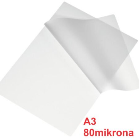 Folija za plastifikaciju A3 100listova 80mikrona (papir za laminaciju)