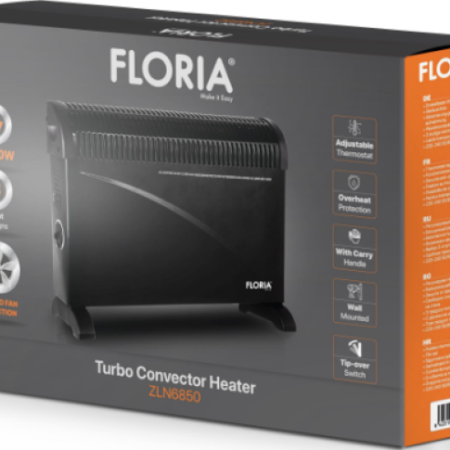 Zilan ZLN6850 BK Konvektorska grejalica, Turbo konvektor, 2000 W