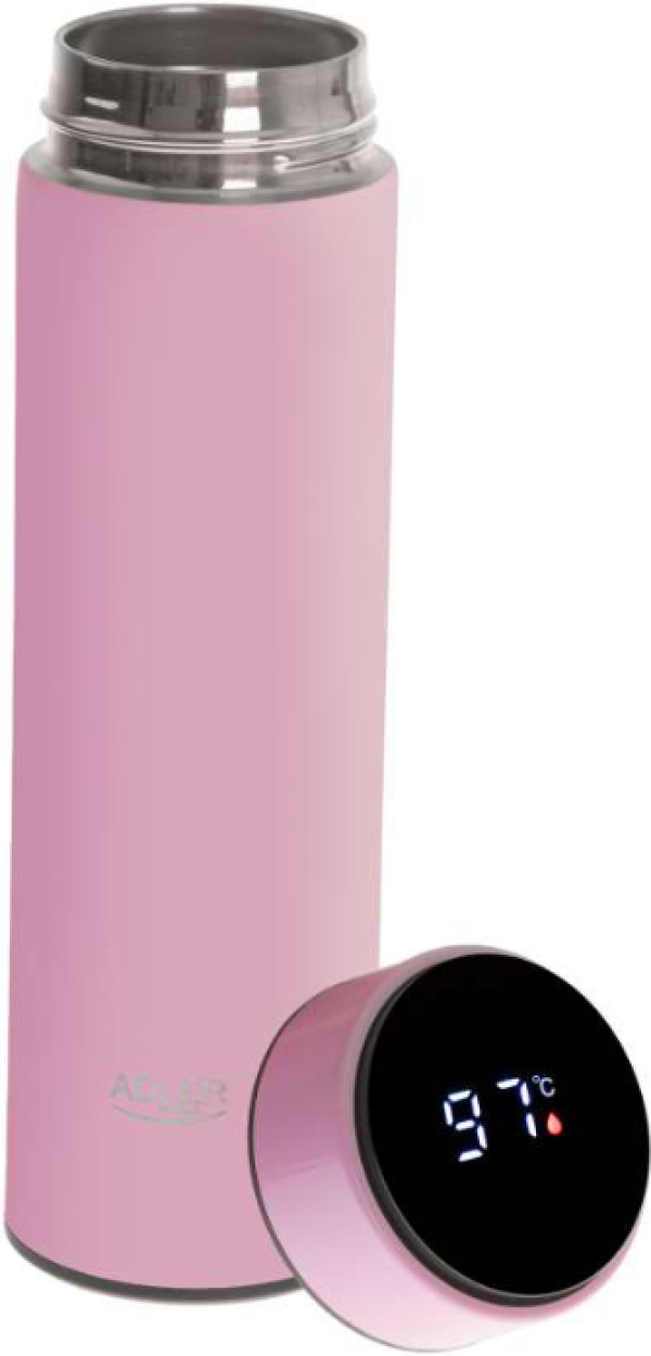 ADLER AD4506P TERMOS BOCA SA LED EKRANOM, ROZA, 473ML - Slika 3