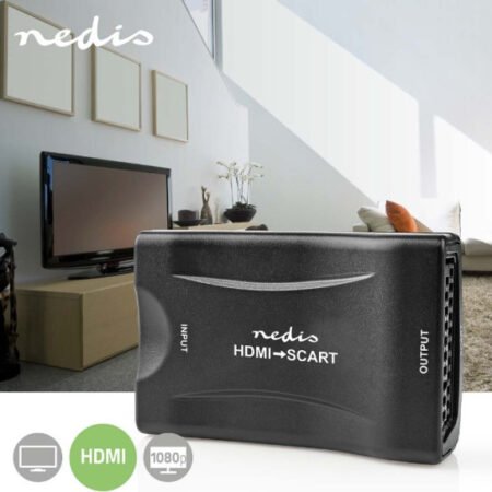 VCON3461BK HDMI ulaz na SCART izlaz jednosmerni, 1080p, 1.2 Gbps, Black