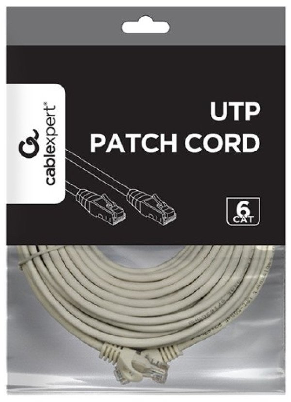 PP6U-CU-15M Gembird Mrezni kabl, CAT6 BAKARNI UTP Patch cord 15m grey - Slika 3