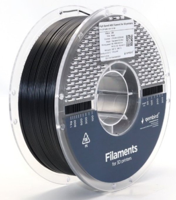 3DP-ABS1.75HY-01-BK ABS filament velike brzine za 3D stampac 1.75mm, kotur 1KG BLACK - Slika 4