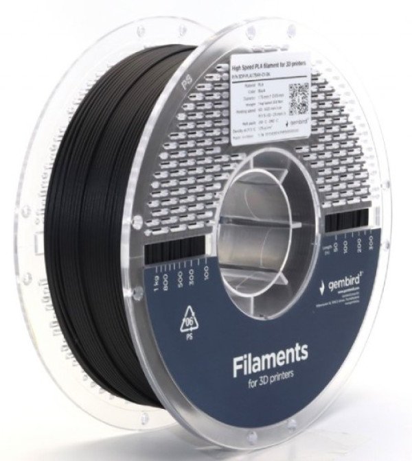3DP-PLA1.75HY-01-BK PLA filament velike brzine za 3D stampac 1.75mm, kotur 1KG BLACK - Slika 4
