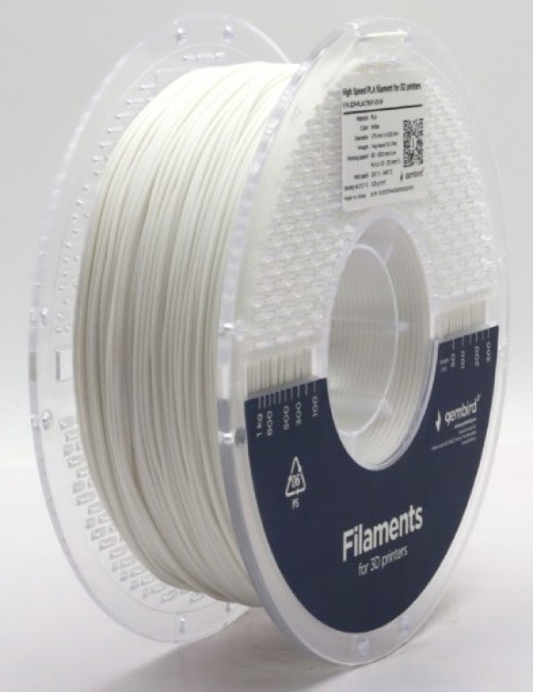 3DP-PLA1.75HY-01-W PLA filament velike brzine za 3D stampac 1.75mm, kotur 1KG WHITE - Slika 4