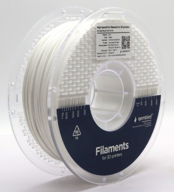 3DP-PLA1.75HY-01-W PLA filament velike brzine za 3D stampac 1.75mm, kotur 1KG WHITE - Slika 2