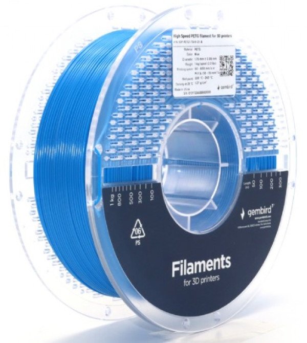 3DP-PETG1.75HY-01-B PETG filament velike brzine za 3D stampac 1.75mm, kotur 1KG BLUE - Slika 2