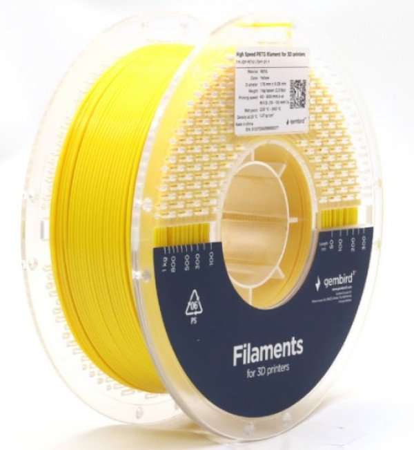 3DP-PETG1.75HY-01-Y PETG filament velike brzine za 3D stampac 1.75mm, kotur 1KG YELLOW - Slika 4