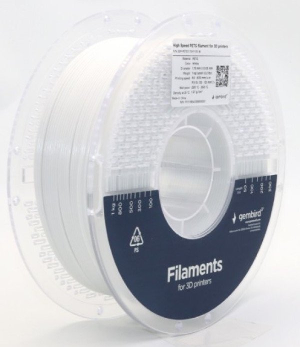 3DP-PETG1.75HY-01-W PETG filament velike brzine za 3D stampac 1.75mm, kotur 1KG WHITE - Slika 4